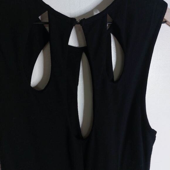 Nu Collective Black Cutout Keyhole Ponte Sleeveless Dress Large - Picture 7 of 9